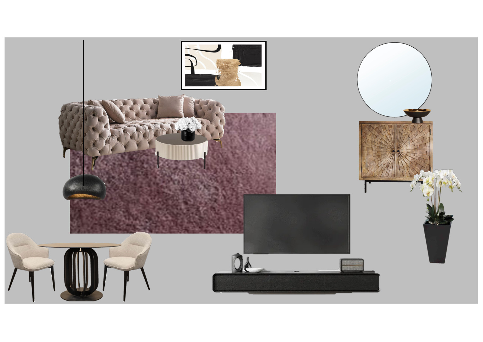 Dubai Opulence moodboard